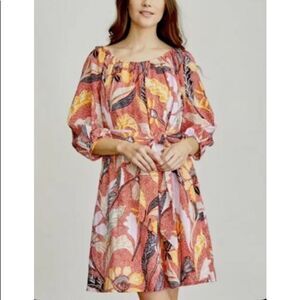 Elizabeth And James Dress Marika Spotted Cotton Garden Red XS